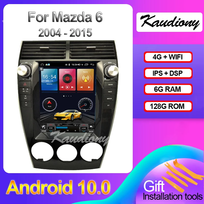 Kaudiony 10 4 &quotAndroid 0 6 + 128 ГБ для Mazda6 Mazda Автомобиль Радио Dvd мультимедиа плеер Авто GPS