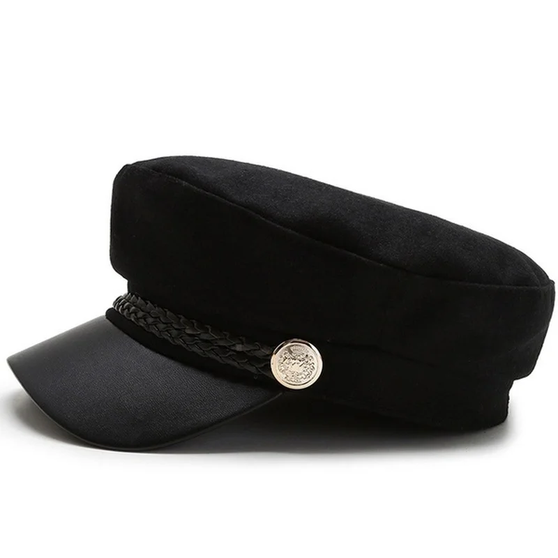 Autumn fashion Cotton women hat British style warm retro newsboy caps military octagonal cap female visor caps