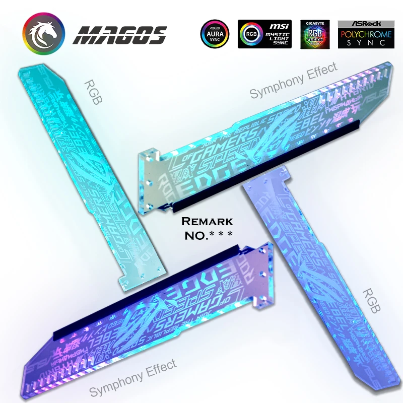 Graphics Card Bracket RGB(12V)/ Aurora(5V) SYNC AURA Stand Light Pollution Partner Support Chassis Belief LED VGA ASUS