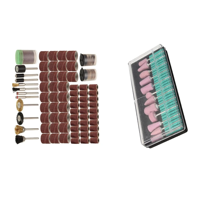 150Pcs роторный Мощность набор инструментов для 1/8 дюймов для конических фрез шлифования польский Аксессуар сверло& 12 шт Профессиональный Полировочная Шлифовальная головка инструменты N