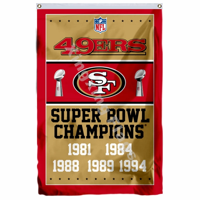 Сан-Франсиско 49ers флаг супер Кубок 3ftx5ft баннер 100D полиэстер