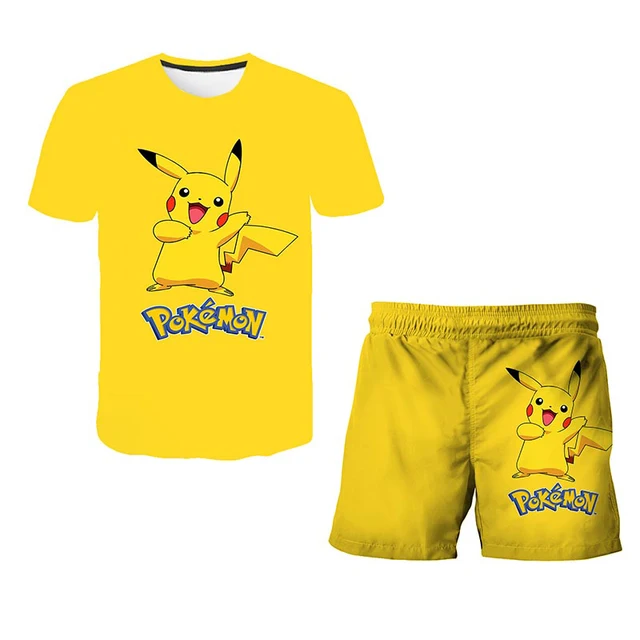 2022 New Children Sets Summer 3D Cartoon Suits Cute girl T Shirt Boys Girls Top + shorts 2pcs Sets Children Fashion Sets 4-14 Y TZ-1030