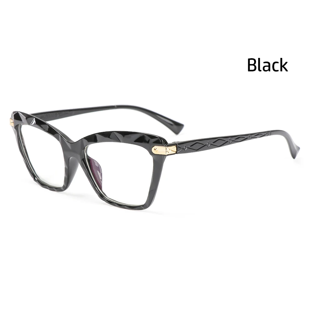 2021 Square Women Reading Glasses Oversized Frame Anti Blue Light Cat Eye Eyeglasses Trending Design Optical Computer Glasses prescription blue light glasses Blue Light Blocking Glasses