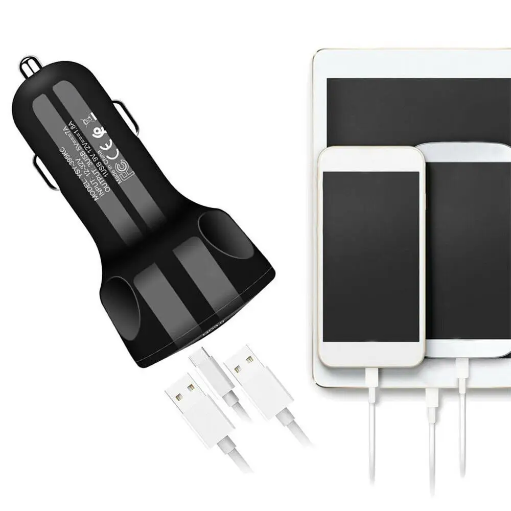 QC 3,0 3 USB Автомобильное зарядное устройство Быстрая зарядка для iphone X 7 8 iPad Универсальный для Xiaomi samsung huawei Быстрая зарядка с индикатором