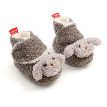 

0-18M Newborn Infant Boots Girls Boys Winter Warm Thicken Snow Boots Baby Cute Cartoon Plush Puppy Boots