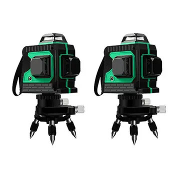

3D IP54 Waterproof 12 Lines Green Laser Levels Self-Leveling 360 Horizontal And Vertical Cross Super Powerful Green Laser Beam