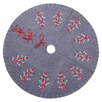 

2020 New Christmas Grey Tree Skirt Round Carpet Party Ornaments Christmas Decorations Home Floor Mat Xmas Tree Skirt Aprons