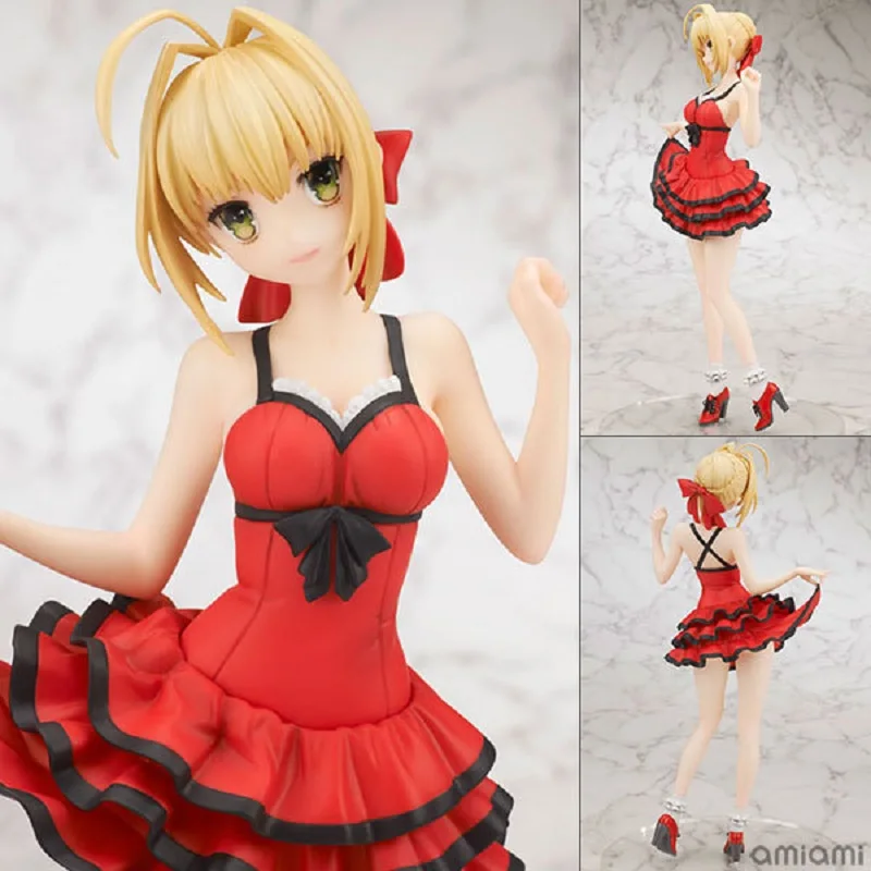 146 20 De Réduction25 Cm Anime Destin Fille Extra Sexy Figurine Sabre Nero Claudius Robe Rouge Pvc Figurine Daction Modèle à Collectionner Jouets