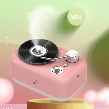 

ELOOLE 300ML Phonograph Humidifier Retro Mini USB Aromatherapy Diffuser Cool Mist Aroma Air Oil Diffuser Mist Maker Fogger