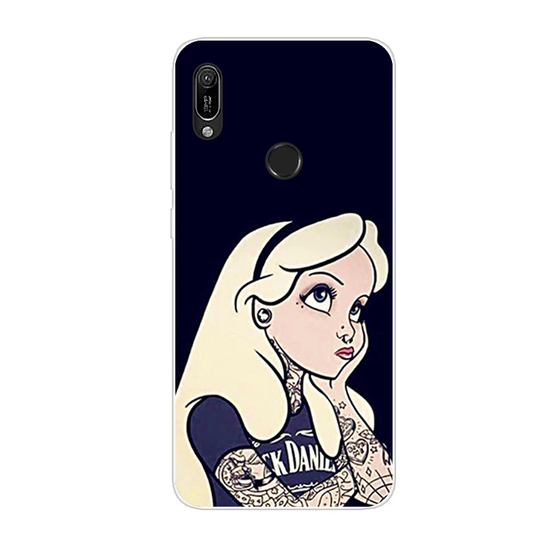Розовый A 6,09 ''для huawei Y6 Мягкий силиконовый чехол TPU чехол для телефона Coque huawei Y6 чехол Y 6 6Y модное тонкое дно - Цвет: Розовый