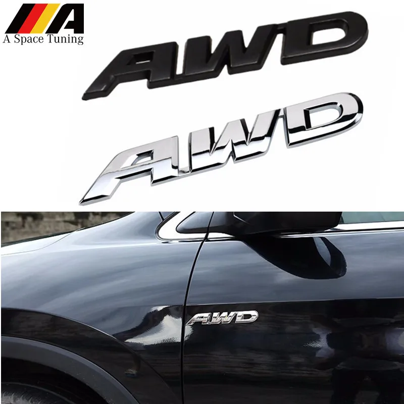 Металлический 3D значок AWD наклейка эмблема кузова автомобиля стильные