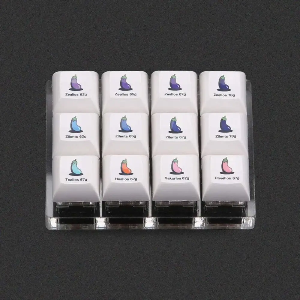 ZealPC 12 переключателей тестер с XDA краситель-подбитые колпачки - Цвет: ZealPC switch tester