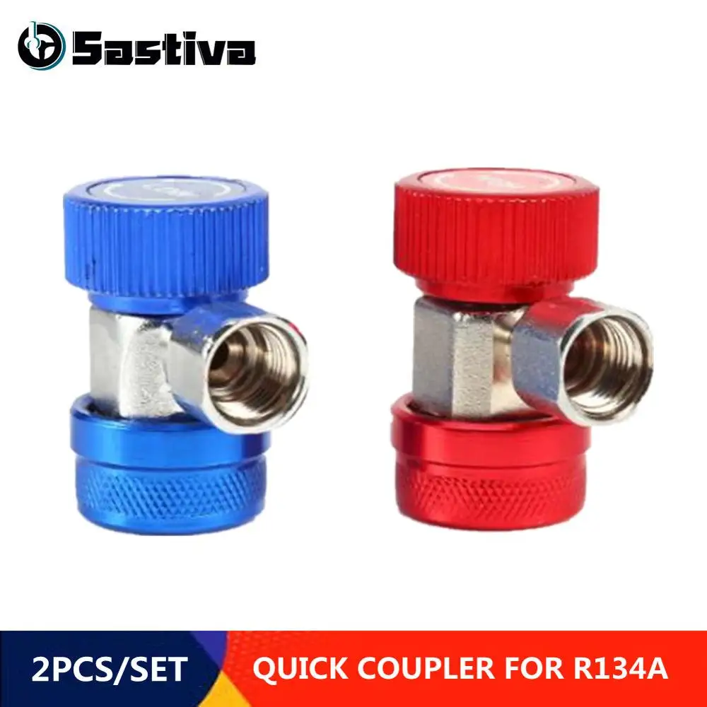 

1 Pair Auto Freon For R134A AC Air Condition Adjustable Quick Coupler Refrigerant High Low Adapter Connector Manifold Gauge Set