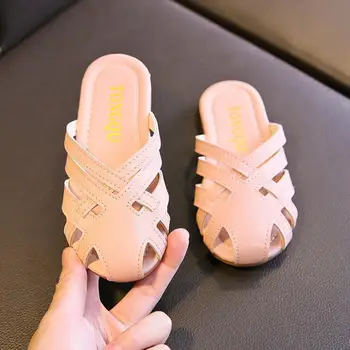 

Summer Kids Princess Sandals Baby Girls Weave Closed Toe Sandals Children Brand Shoes Toddler Soft Fashion Sandals