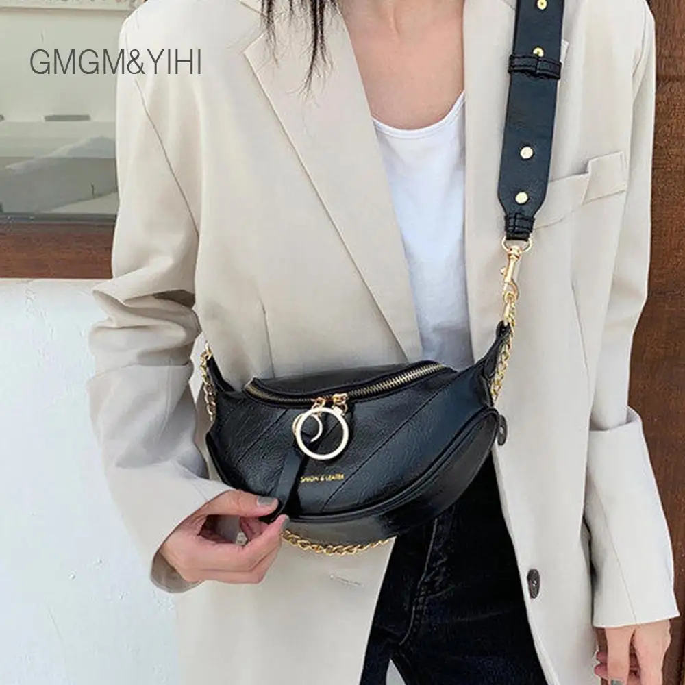 GMGM&ampYIHI Women Cowhide Leather Saddle Bag Ladies Fashion Crossbody Bags Girl Round Handbag Vintage half Moon 2019 New INS | Багаж и