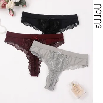 

3Pcs/Lot Women's Cotton G-String Thong Panties String Underwear Women Briefs Sexy Lingerie Pants Intimate Ladies Letter Low-Rise