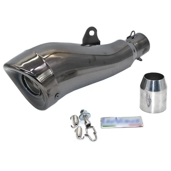 

51mm Universal Motorcycle with stickers Exhaust Pipe Muffler Escape moto for R1 R3 R6 Stainless Steel Silencer Slip-on