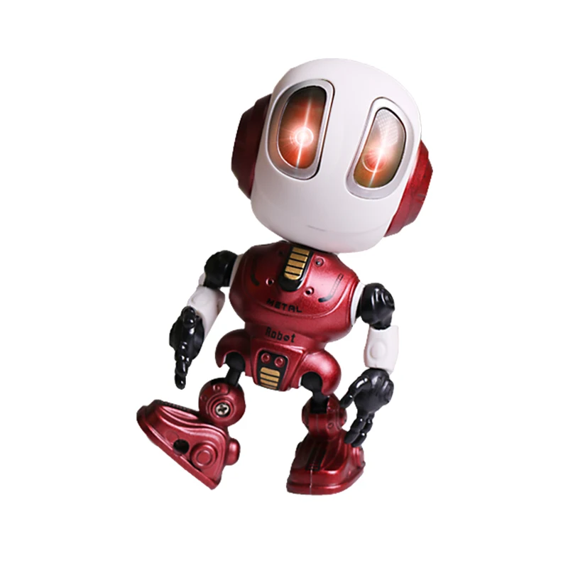 Умный говорящий робот игрушечная голова сенсорный звук и легкий сплав робот DIY электронная фигурка игрушки для детей подарок - Цвет: Красный
