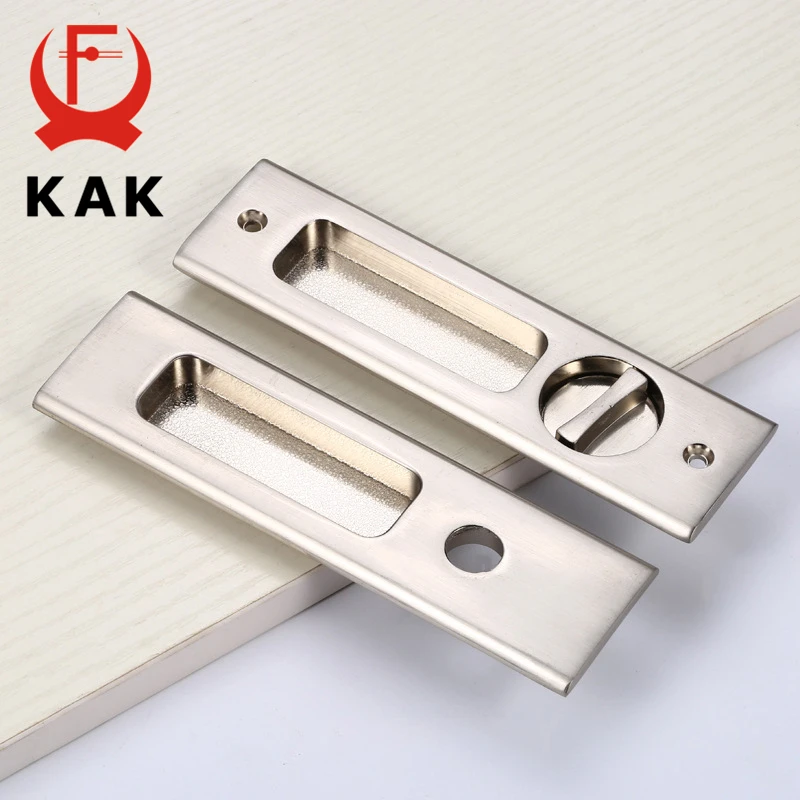 

KAK Mute Mortice Sliding Door Lock Hidden Handle Interior Door Pull Modern Anti-theft Room Wood Door Lock Furniture Hardware
