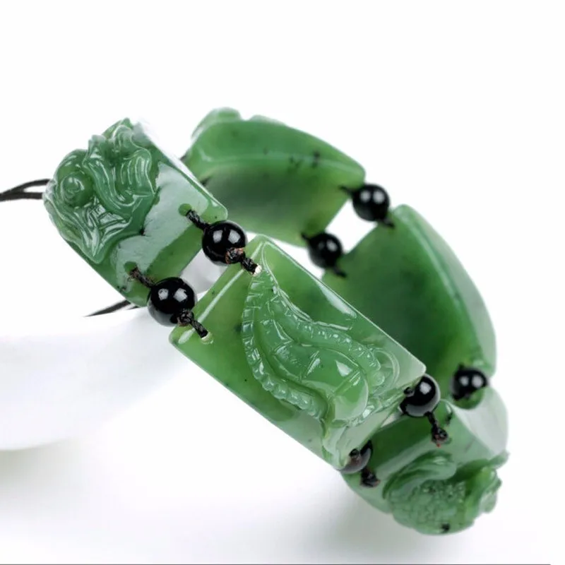 

100% natural and Green Jade Scorpion centipede toad jade bracelet and Tian Biyu