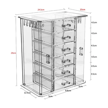 

Transparent Cosmetics Storage Box Multilayer Drawer Skin Care Finishing Dresser Lipstick Collection