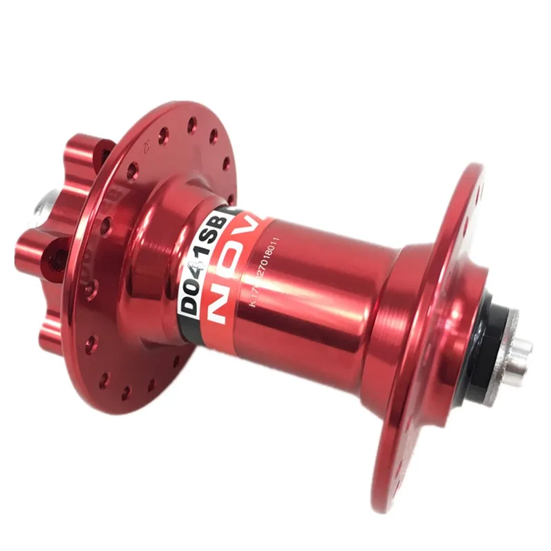 Novatec D041SB ПЕРЕДНЯЯ СТУПИЦА QRx100mm черный, красный 213 г MTB втулка для горного велосипеда 6 болтов дисковый тормоз AL7075 сплав Мост 20 24 28 32 36 отверстий