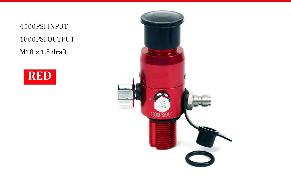PCP Airforce HPA регулятор 4500PSI 1800PSI выход M18 проект зеленый красный синий