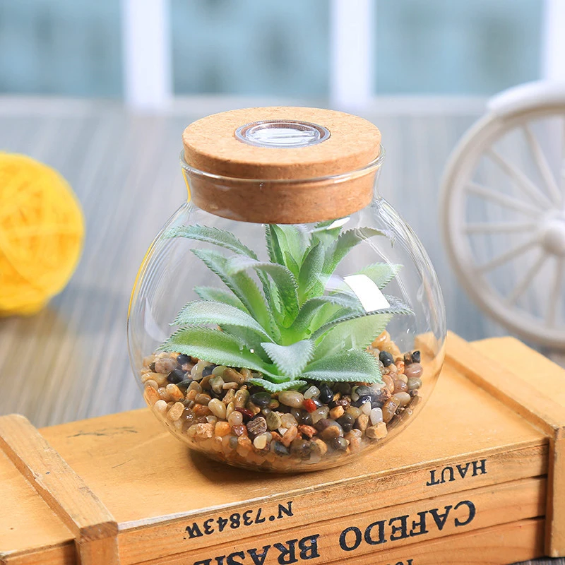 

Flower Arrangement Artificial Fake Flower Succulent with Pot Bonsai Home Decor