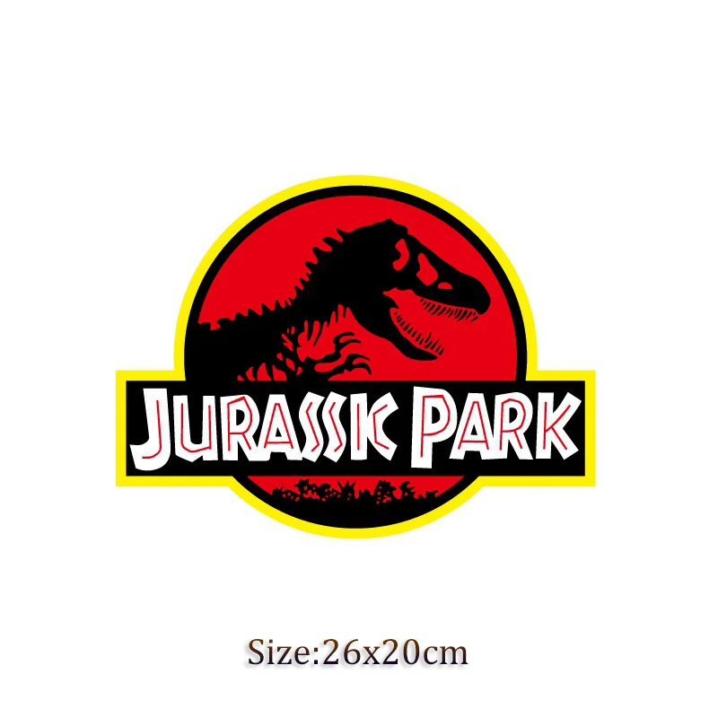 Термальные нашивки Аппликации для одежды наклейки на ткань фильмы Парк Юрского