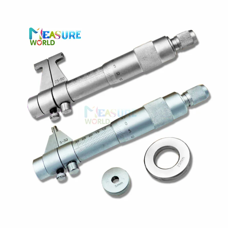 Micrometro Interno Professionale In Metallo Duro - Precisione ±0.005mm, Varie Misure Da 5-150mm - Foto 5