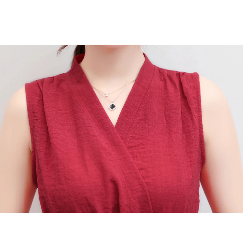 Женское элегантное винтажное платье Wmen хлопковое тонкое розового красного цвета