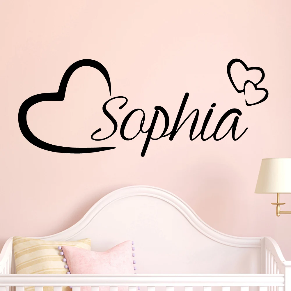 Personalized Custom Name Butterfly Wall Sticker Wallpaper For Nursery Kids Room Decoration Vinyl Stickers Bedroom Decals