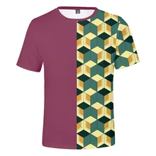 Японская аниме футболка для женщин и мужчин демон Slayer: Kimetsu No Yaiba 3D печать футболка Harajuku стиль короткий рукав Забавные футболки с графикой