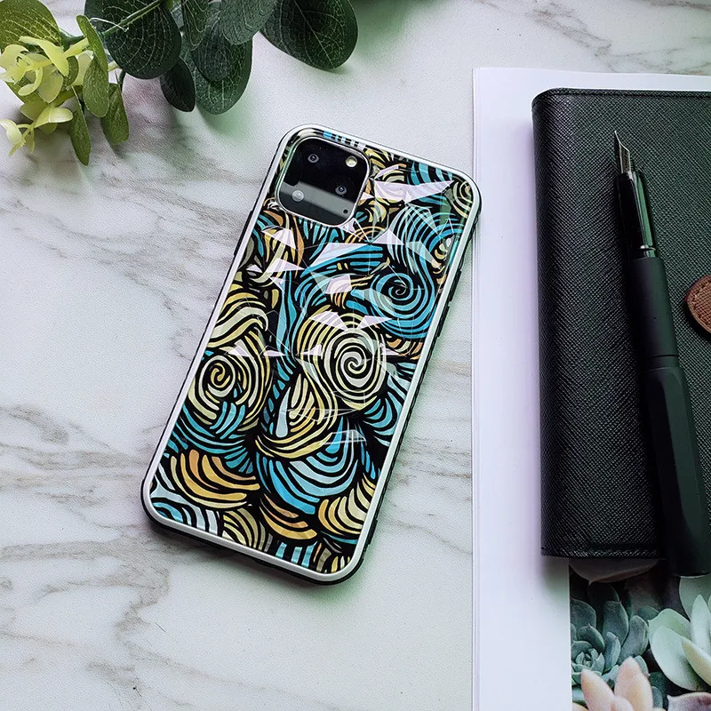 

50pcs Triangular graphic phone case for iphone XI XIR XISMAX two-color non-slip star map for iphone X XR XSMAX 7 8 phone case