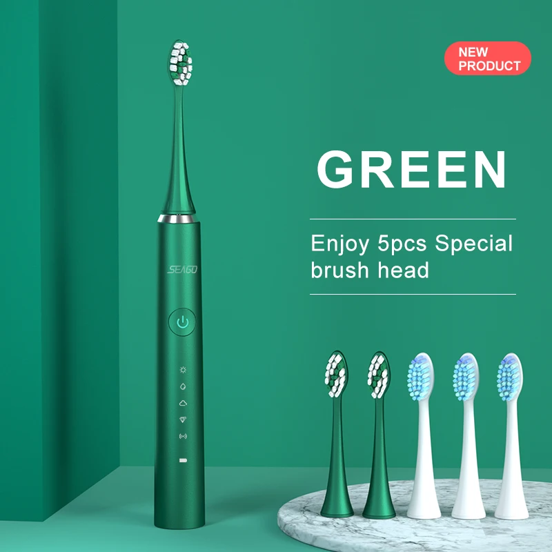 SEAGO Ultrasonic Sonic Electric Toothbrush 5 Mode USB Rechargeable Electronic Tooth Brush Waterproof Teeth Whitening Travel Case SEAGO Ultrasonic Sonic Electric Toothbrush 5 Mode USB Rechargeable Electronic Tooth Brush Waterproof Teeth Whitening Travel Case