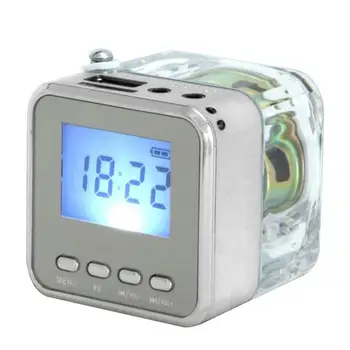 

TT-028 Mini USB MicroSD Card FM Radio LCD Display Speaker Potable Music MP3 Player Speaker with USB cable