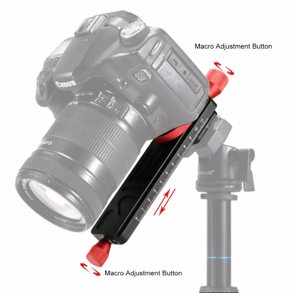 Фокусировочный рельсовый ползунок для съемки крупным планом головка штатива быстросъемная пластина Держатель для DSLR камеры