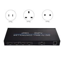 Contrôleur de mur vidéo Compatible HDMI 2X2, écran HD 1080P, rotation de 180 degrés, 8 Modes d'affichage entrée et sortie