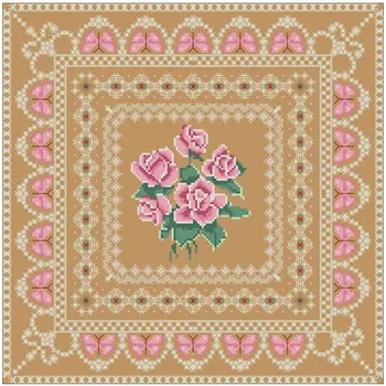 

Lace Rose Butterfly Lace patterns Counted Cross Stitch 11CT 14CT 18CT DIY Chinese Cross Stitch Kits Embroidery Needlework Sets