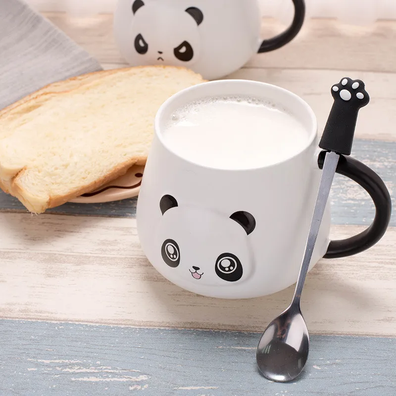 500ml-Creative-Cartoon-Panda-Ceramic-Mug-Coffee-Cup-with-Lid-Spoon-Milk-Cup-Large-Capacity-Couple (5)