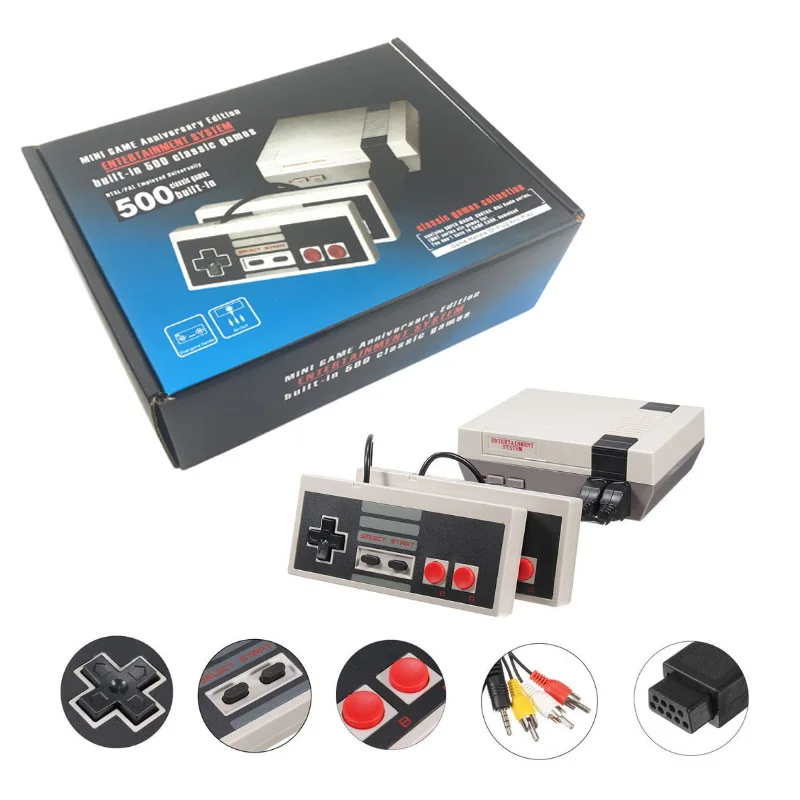 Coolbaby HDMI/AV TV Video Game Console Handheld Retro Family Game Console Built-In 821/500 Classic for SNES Games Dual Gamepad