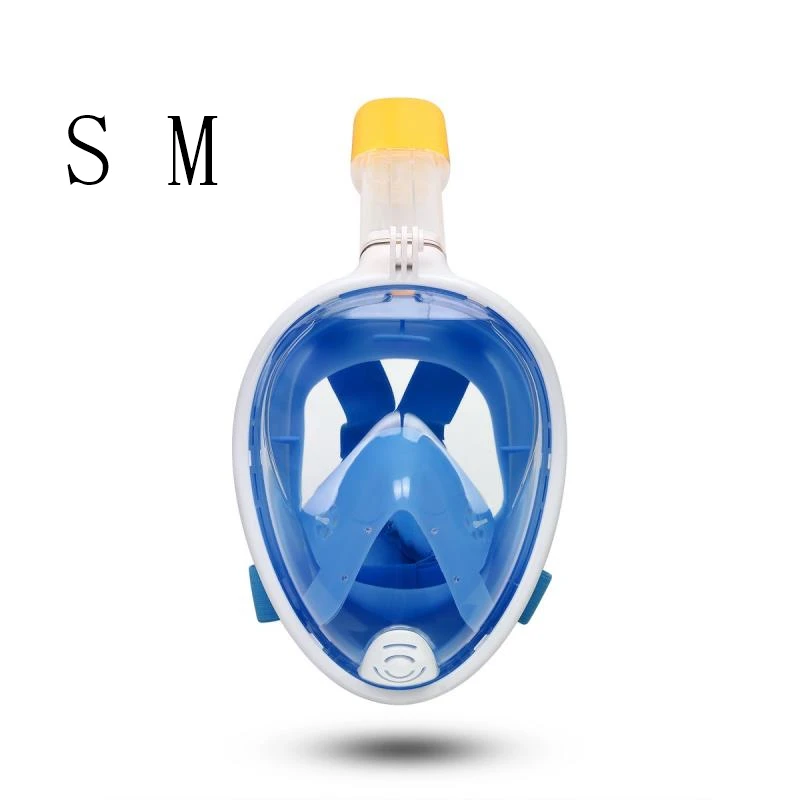 Blue S M Анфас Маска для подводного плавания арочная поверхность Подводная маска для дайвинга Анти-Туман Маска для подводного плавания для Подводное Плавание Подводная охота - Цвет: Blue S M