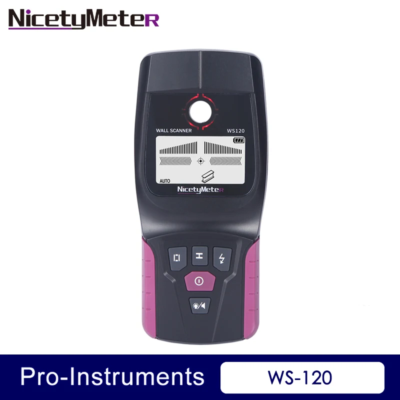 Nicetymeter Ws-120 3 em 1 Detector de Metais Encontrar Parede Scanner de Detector de Metal Scanner Localizador de Fio de Cabo de Madeira do Parafuso Prisioneiro Levou Beep gr Ws120