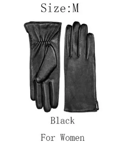 Xiaomi Mijia Qimian перчатки для сенсорного экрана из овечьей кожи, водонепроницаемые испанские кожаные теплые зимние Утепленные перчатки для мужчин и женщин - Цвет: Women M