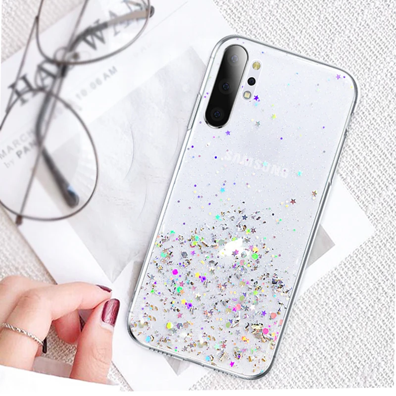 Роскошный чехол с блестящими звездочками чехол для samsung Galaxy A70 A50 A10 A20 A30 A60 A80 A90 A10S A20E A750 Примечание 10 9 8 S10 S9 S8 плюс S10E крышка