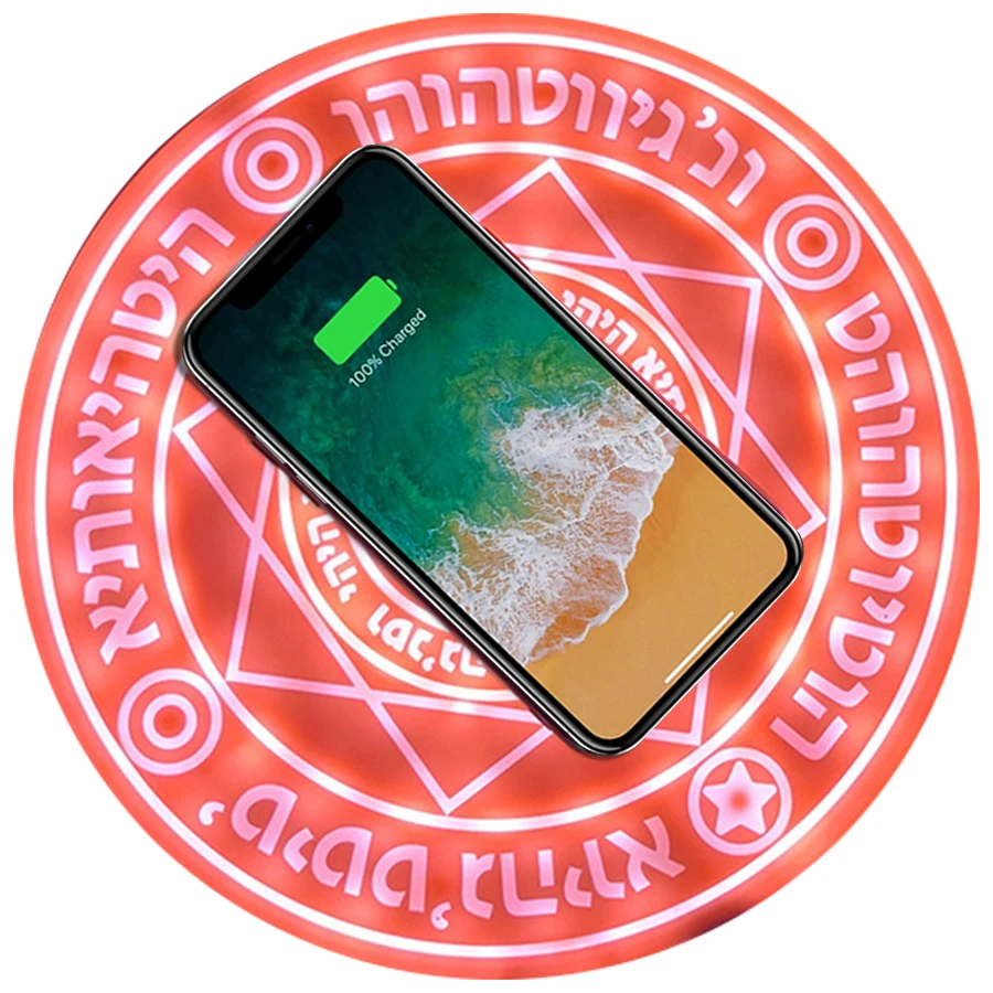 Magic Circle Wireless Charger Qi Fast Quick Charging Pad for Iphone x Xs 8 Samsung Xiaomi Redmi Huawei Honor Phone | Мобильные