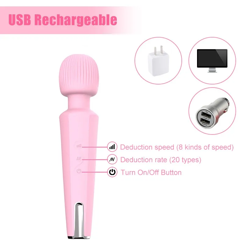 Большой фаллоимитатор вибратор Av палка G Spot интимные игрушки для женщин usb