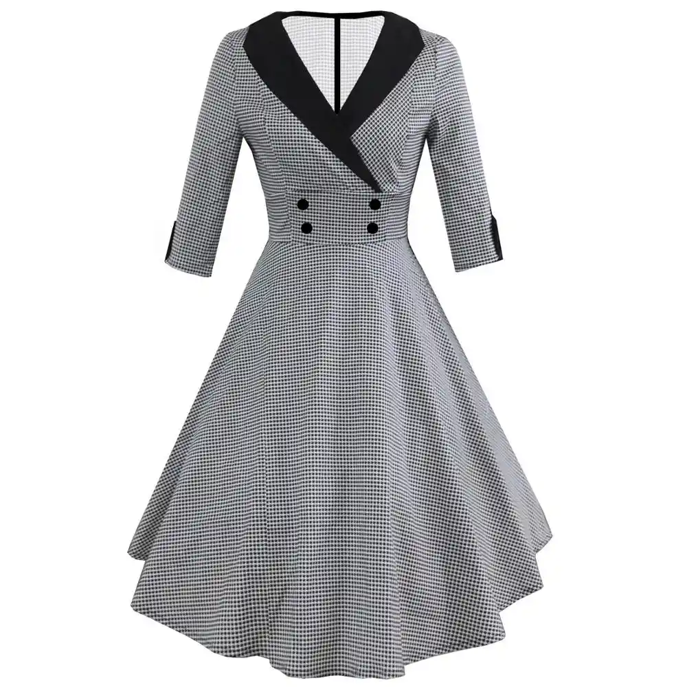 black cotton swing dress