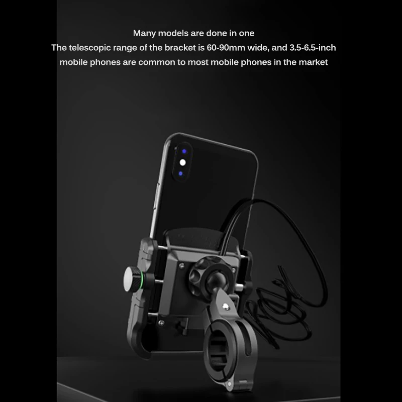 Мотоциклетный Автомобильный держатель для телефона с быстрым USB зарядным устройством водонепроницаемый мотоцикл 360 градусов руль зеркало крепление сотового телефона держатель