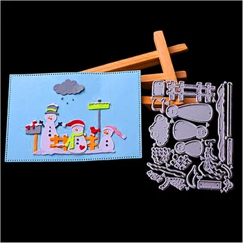 

New Christmas Snowman Metal Cutting Dies Stencils Template for Scrapbooking Card Album Embossing Decor DIY Metal Crafts Gift